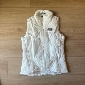 White Puffer Vest with F45 Logo